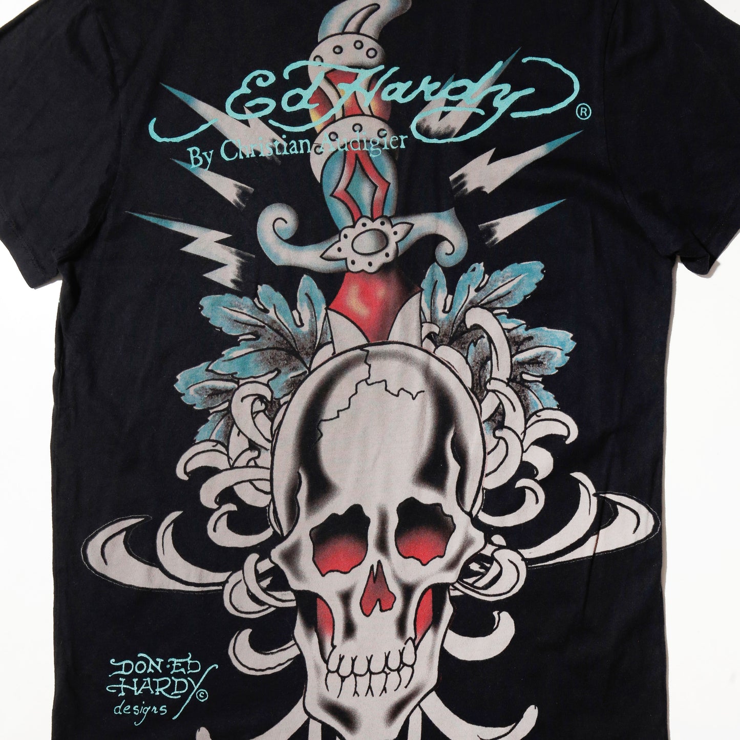 vintage ed hardy skull tatoo t-shirt
