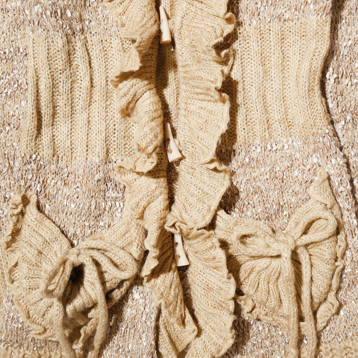 vintage ruffle dress knit cardigan