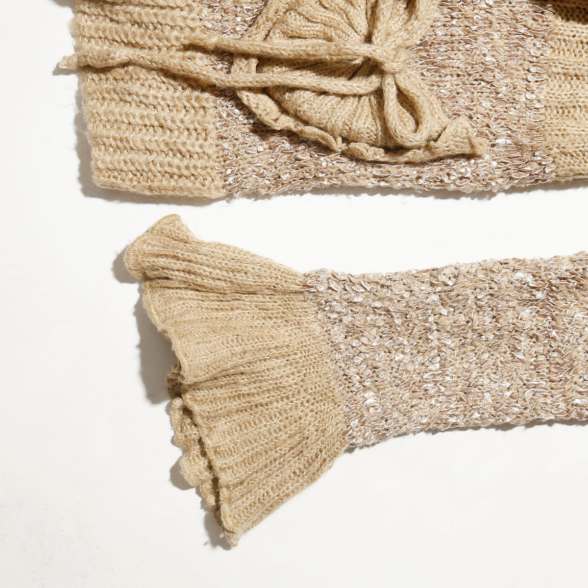 vintage ruffle dress knit cardigan