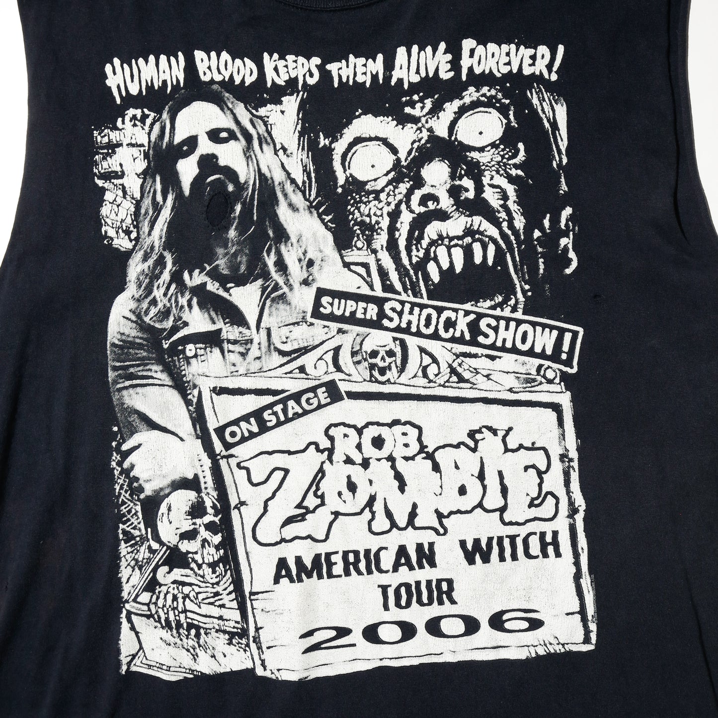 vintage 2006's Rob Zombie "american witch" tour muscle n/s t-shirt