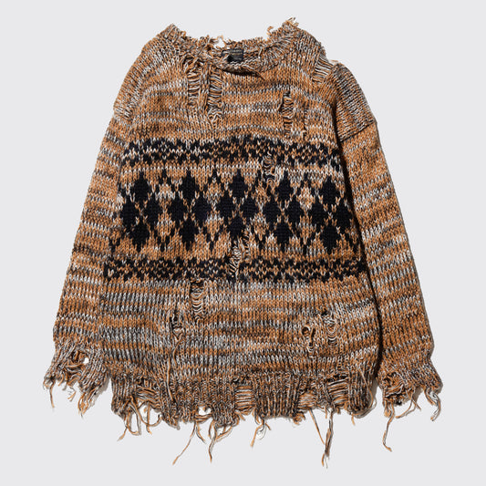 *one-off broken argyle sweater