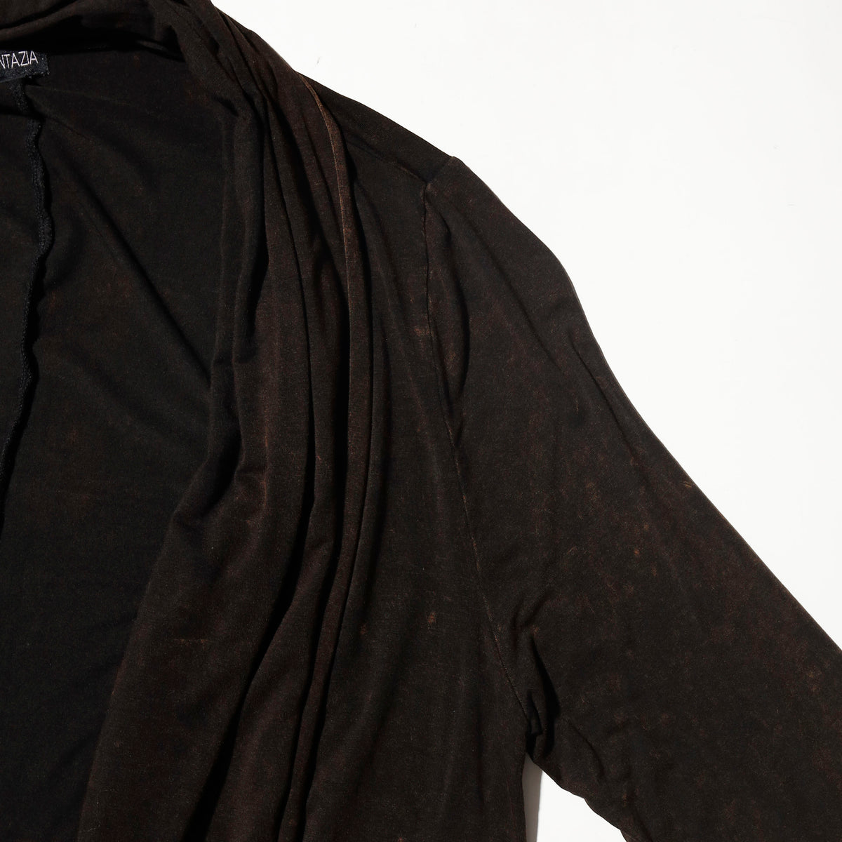 vintage distressed fringe drape robe