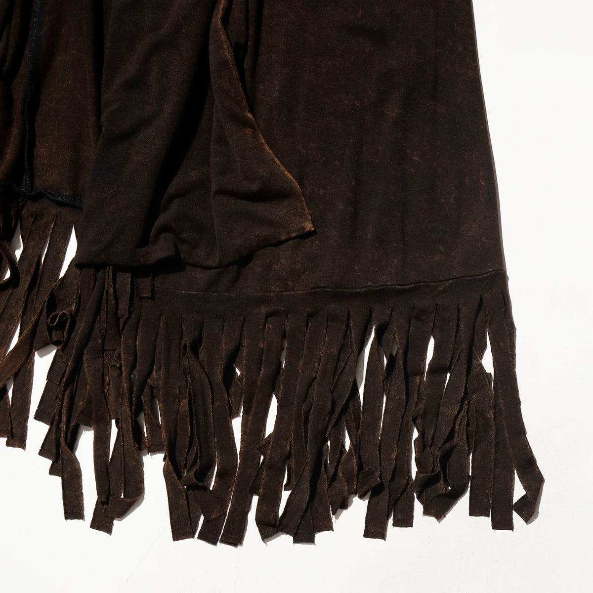 vintage distressed fringe drape robe