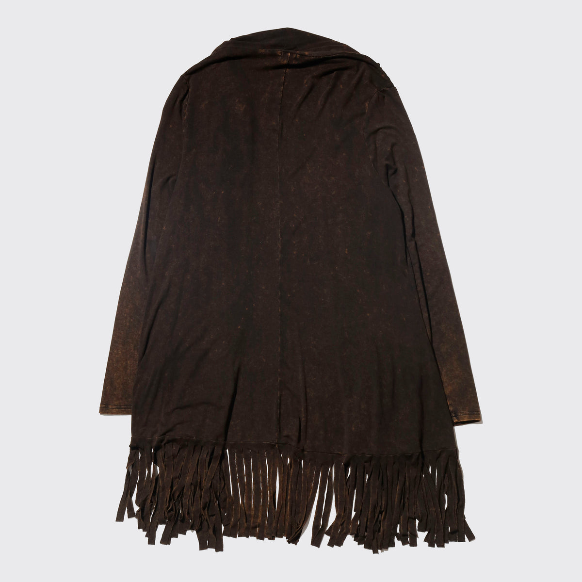 vintage distressed fringe drape robe