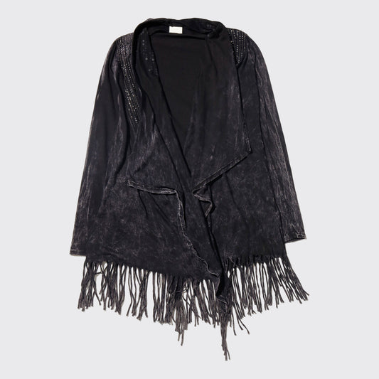 vintage distressed galaxy drape cardigan