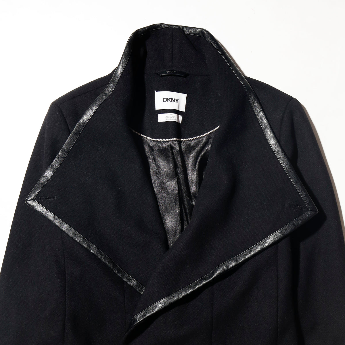 vintage donna karan wrap long wool coat