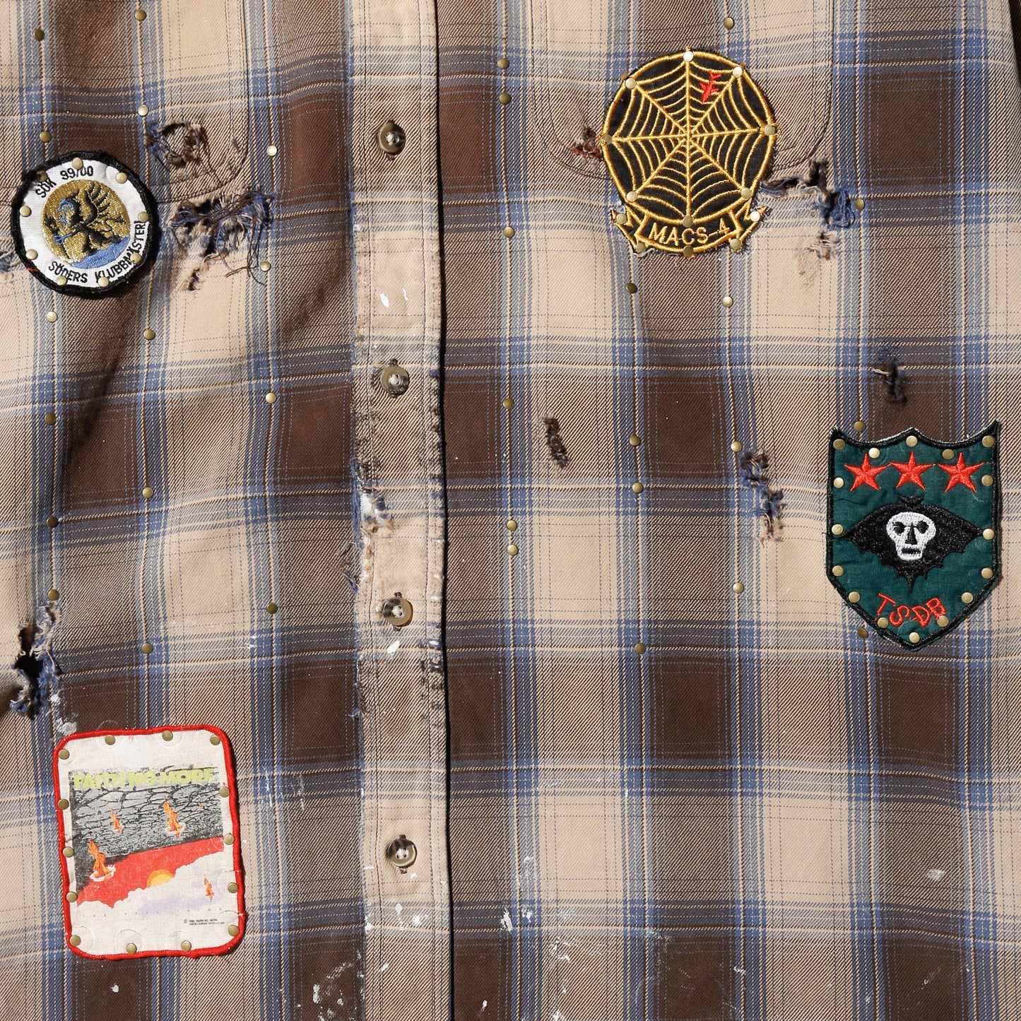 *one-off carhartt custom broken heavy check shirt