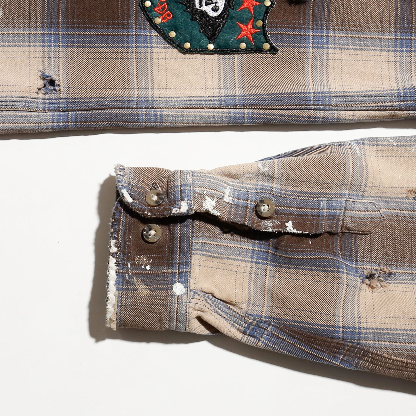 *one-off carhartt custom broken heavy check shirt