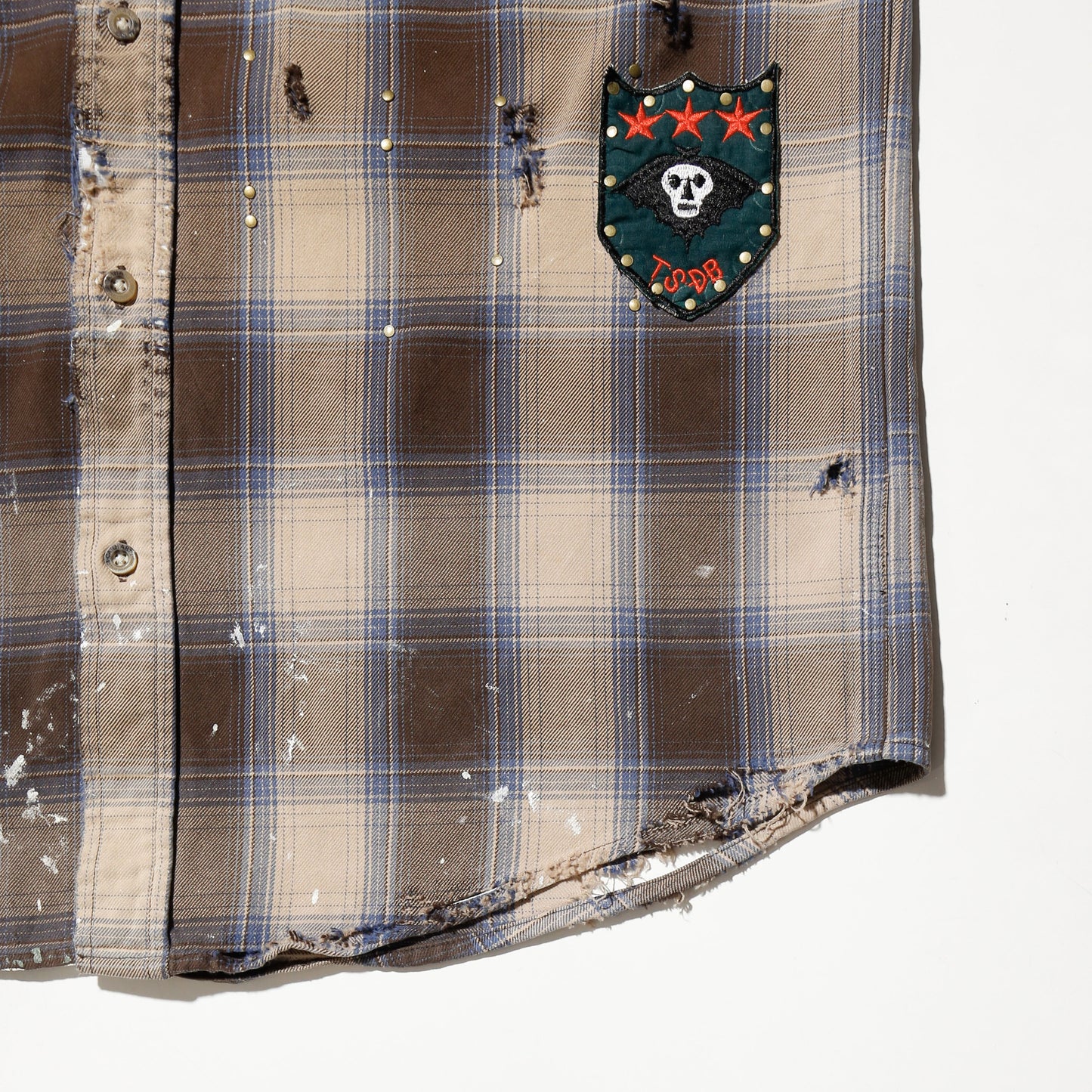 *one-off carhartt custom broken heavy check shirt
