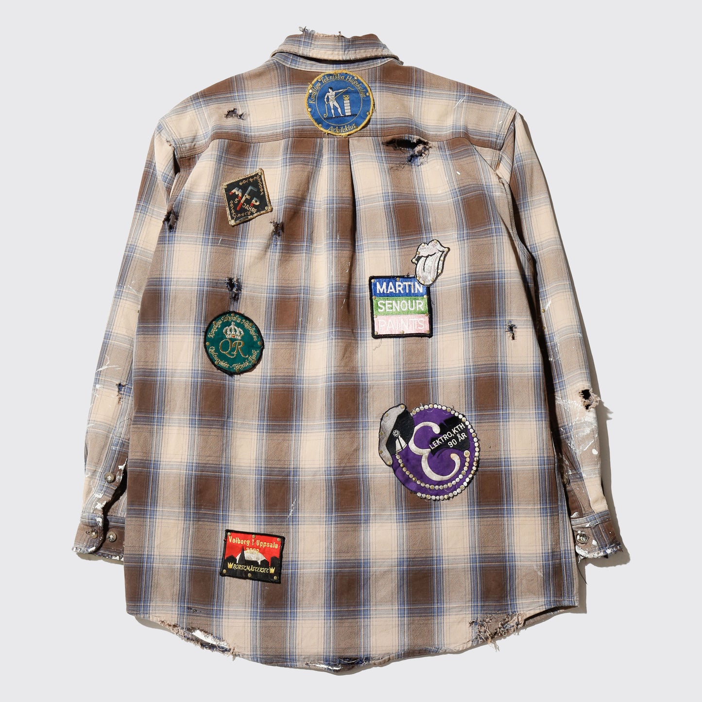*one-off carhartt custom broken heavy check shirt