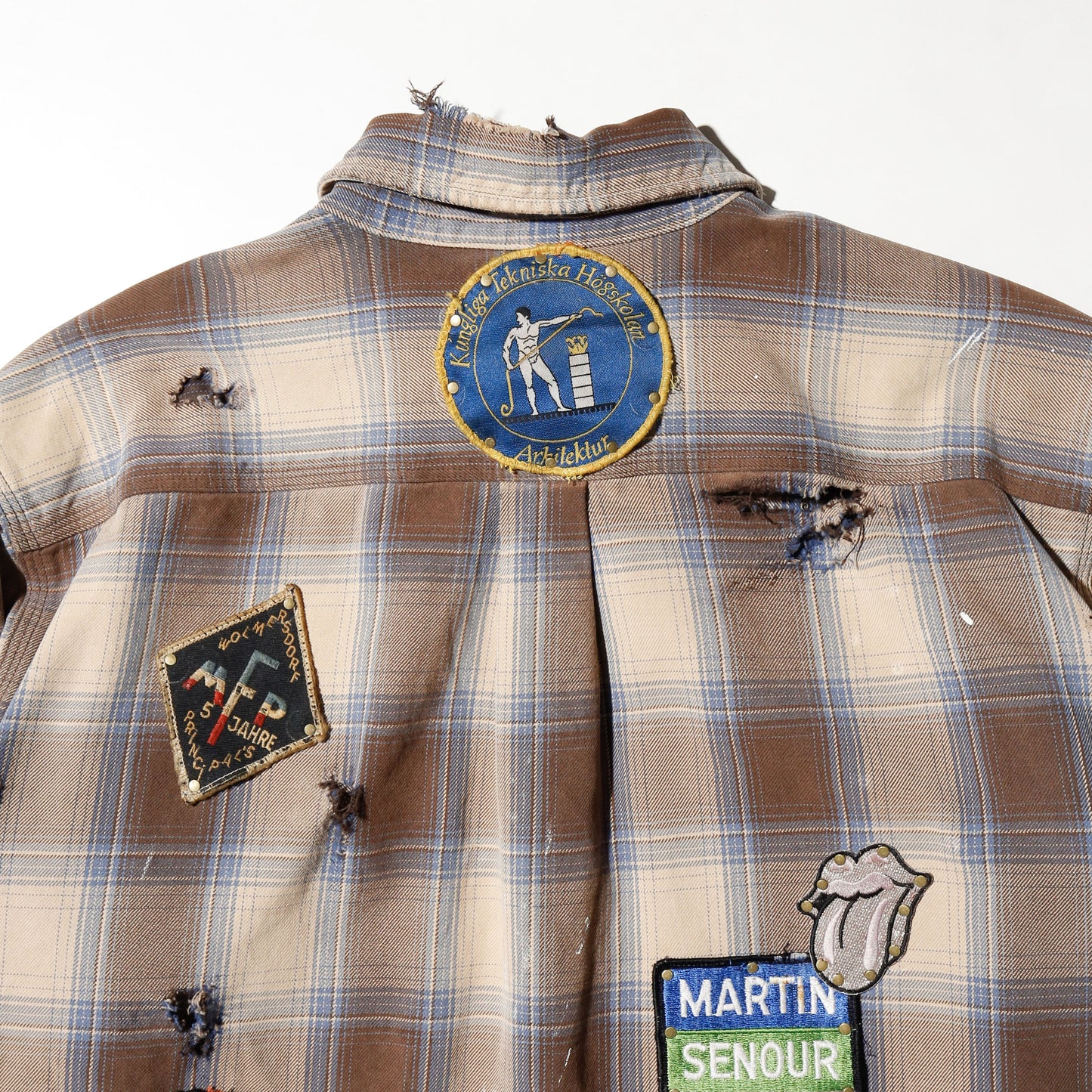 *one-off carhartt custom broken heavy check shirt