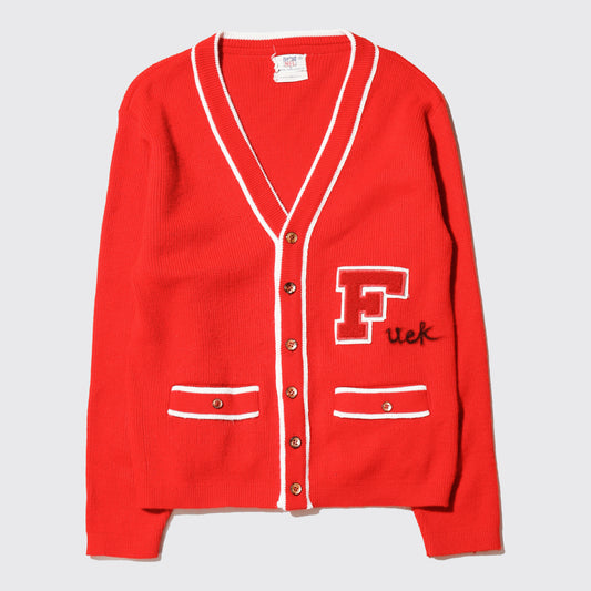 vintage 70's nfl f*ck varsity cardigan