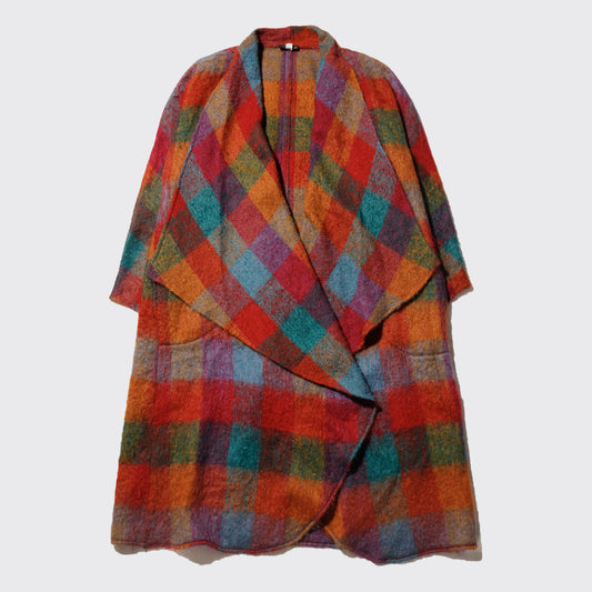 vintage madoras check carnival coat