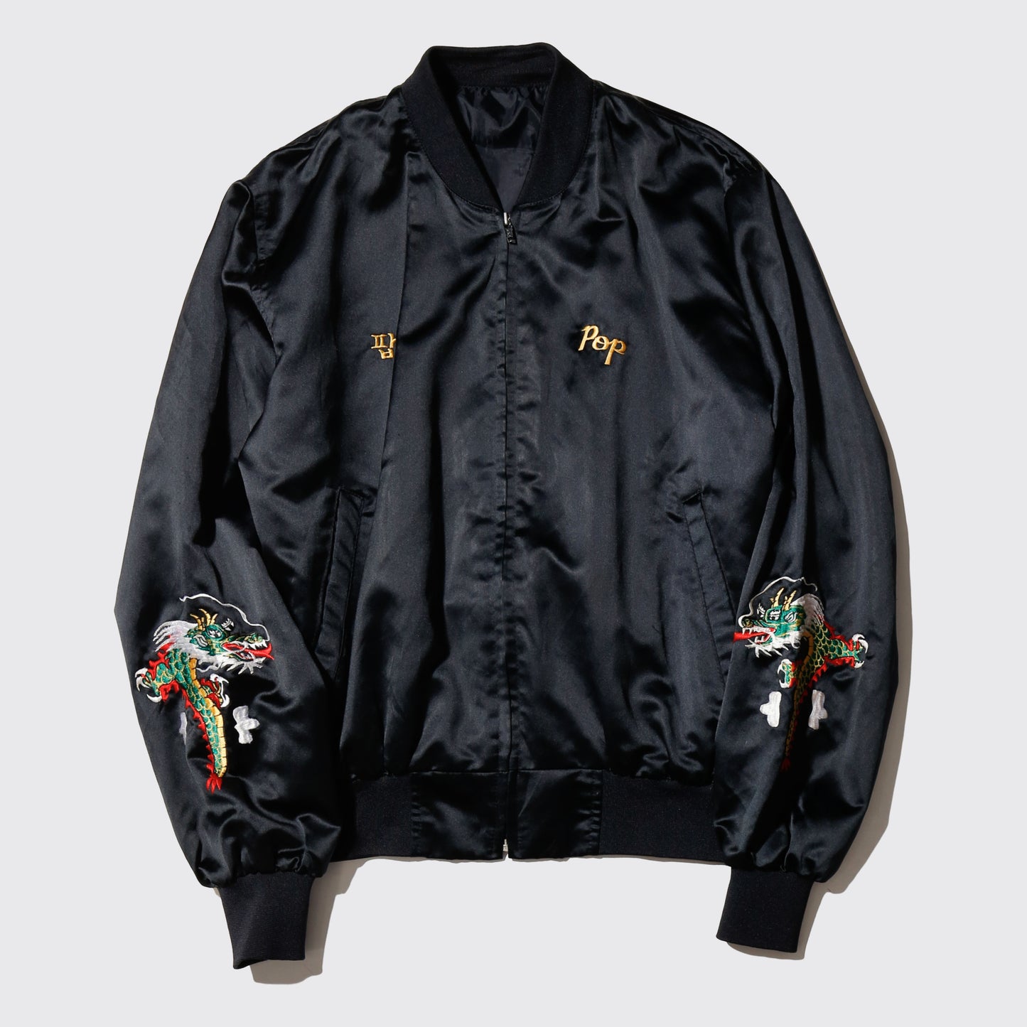 vintage korea souvenir satin jacket "pop"