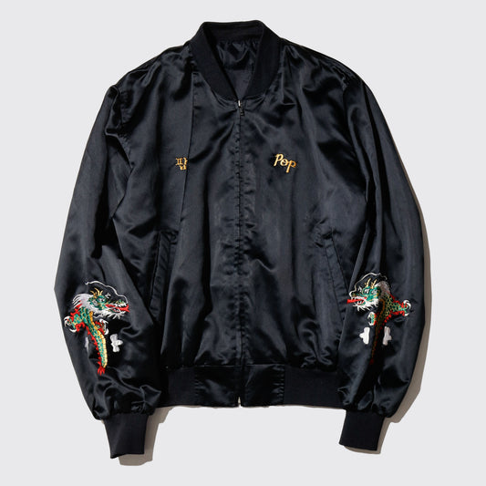 vintage korea souvenir satin jacket "pop"