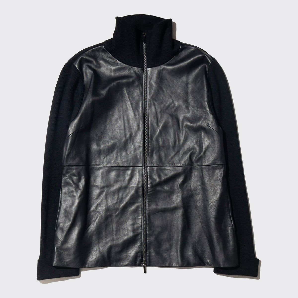 vintage leather combi drivers jacket
