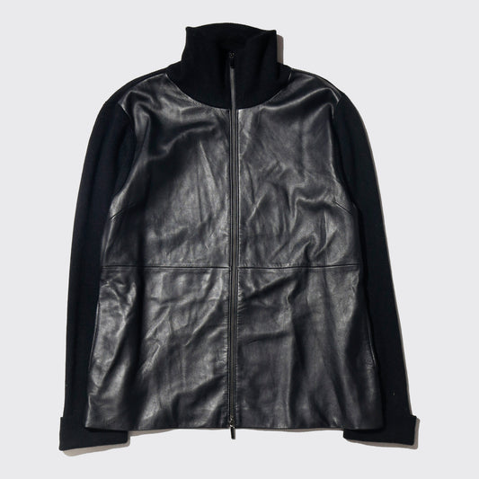 vintage leather combi drivers jacket
