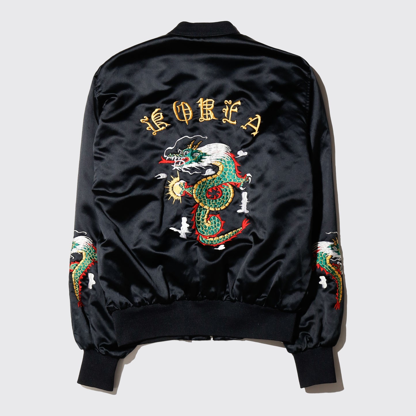 vintage korea souvenir satin jacket "pop"