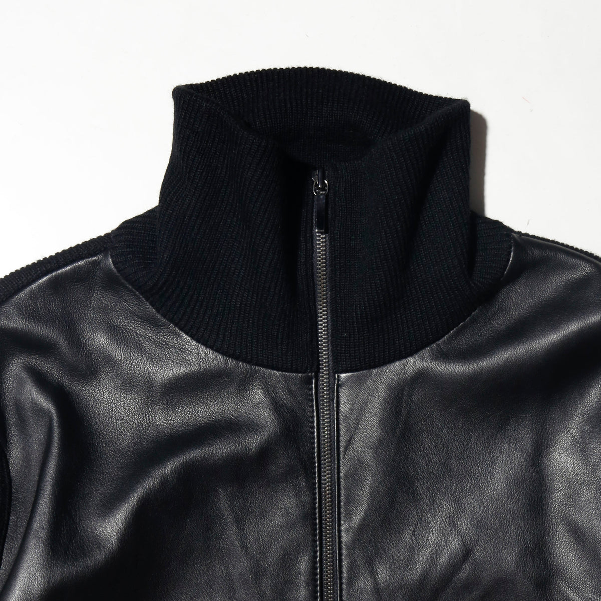 vintage leather combi drivers jacket