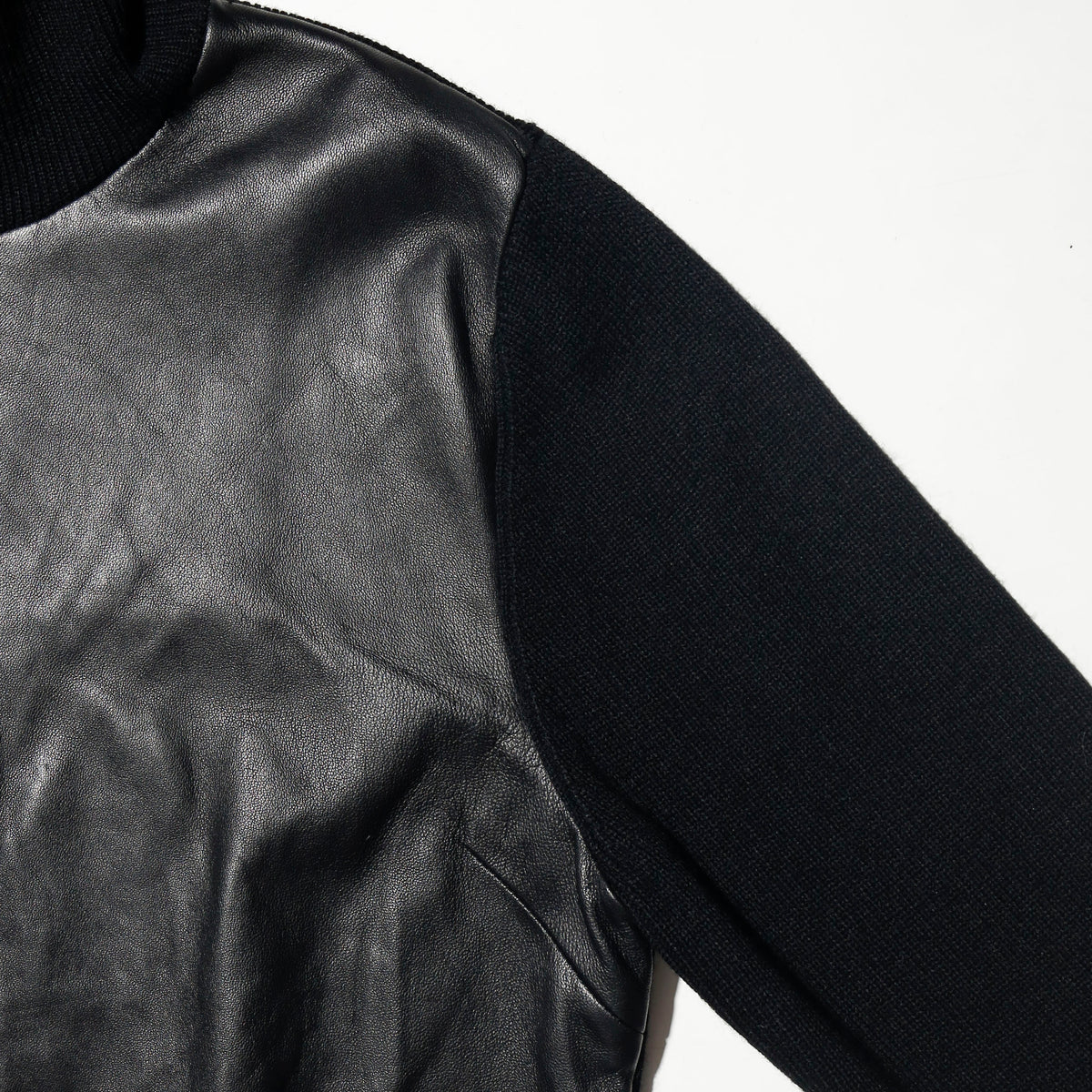 vintage leather combi drivers jacket