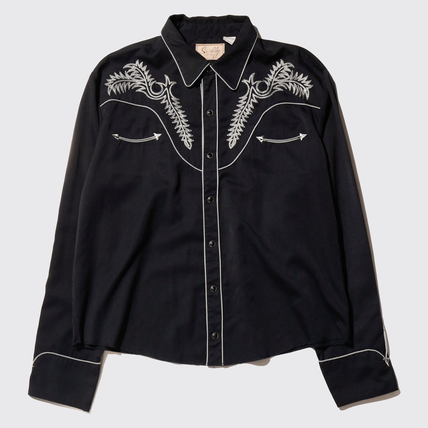 vintage cropped broderied western shirt