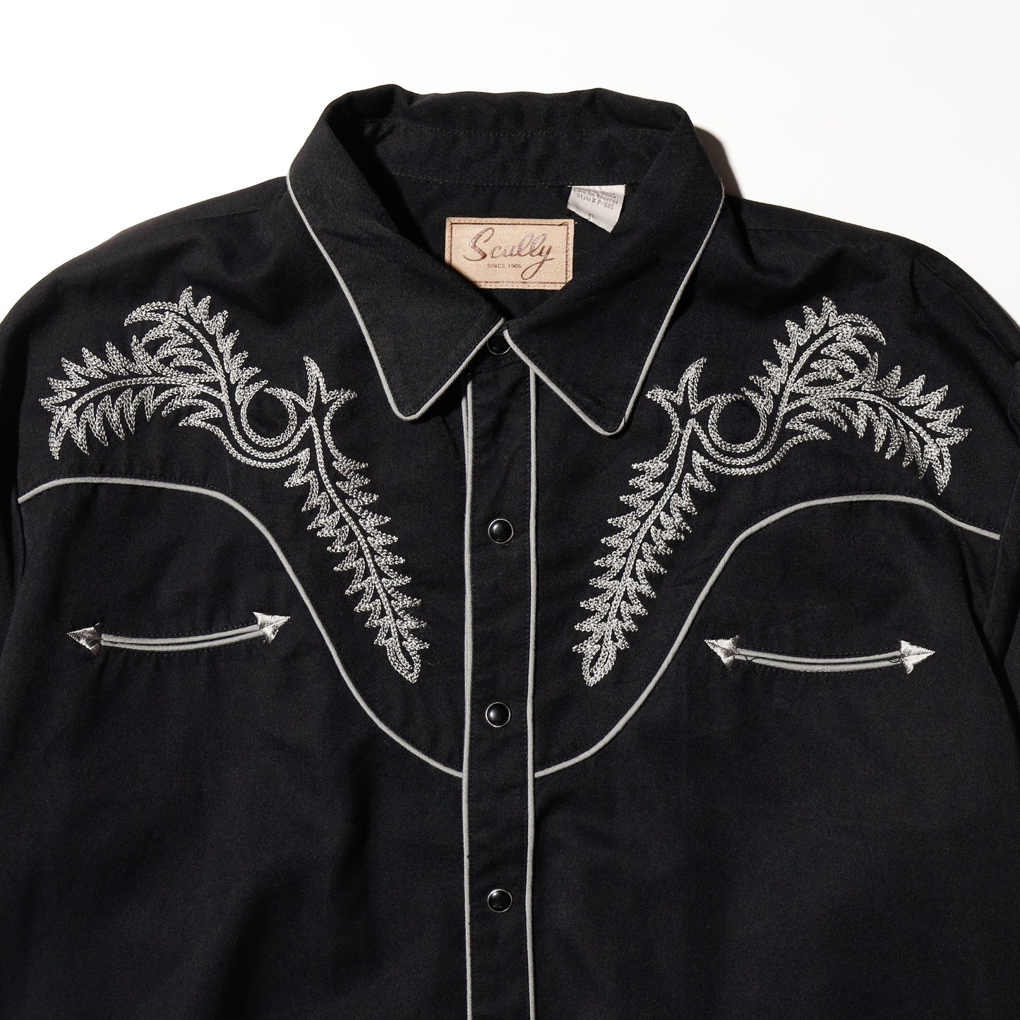 vintage cropped broderied western shirt