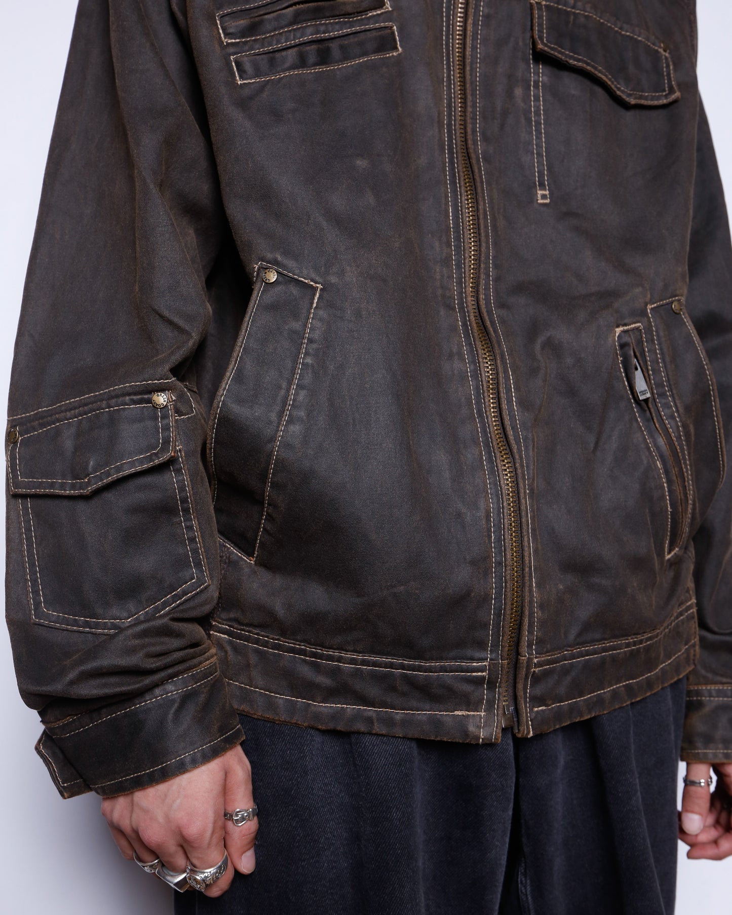 vintage coating ridding jacket