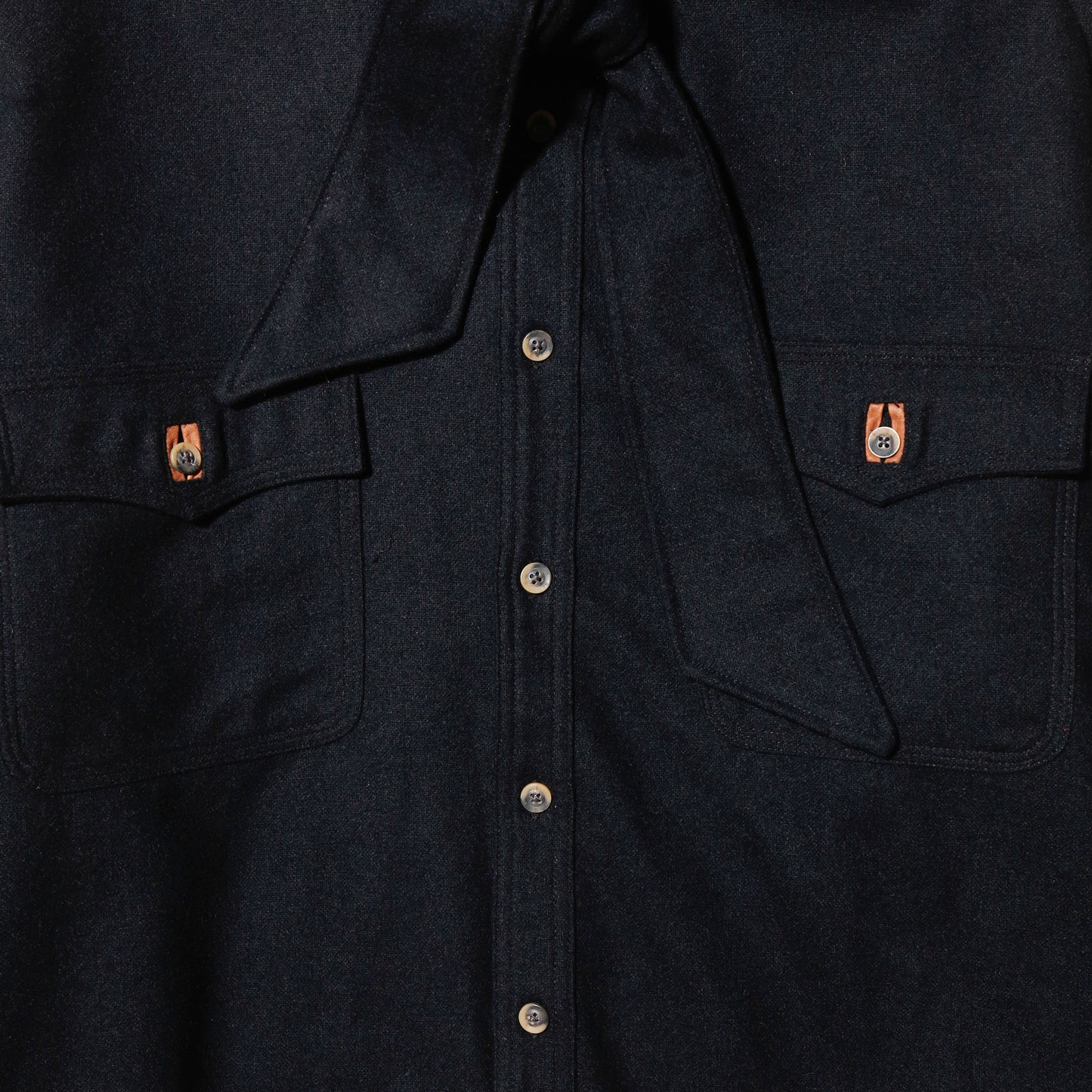 *one-off cropped bowtie wool shirt