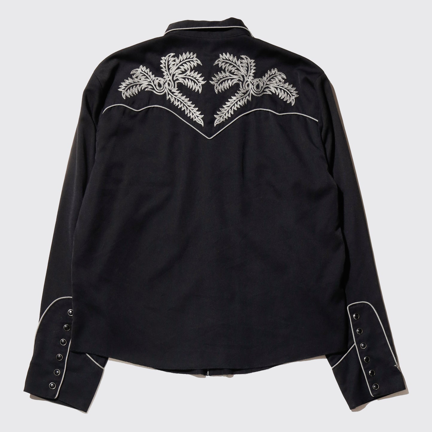 vintage cropped broderied western shirt