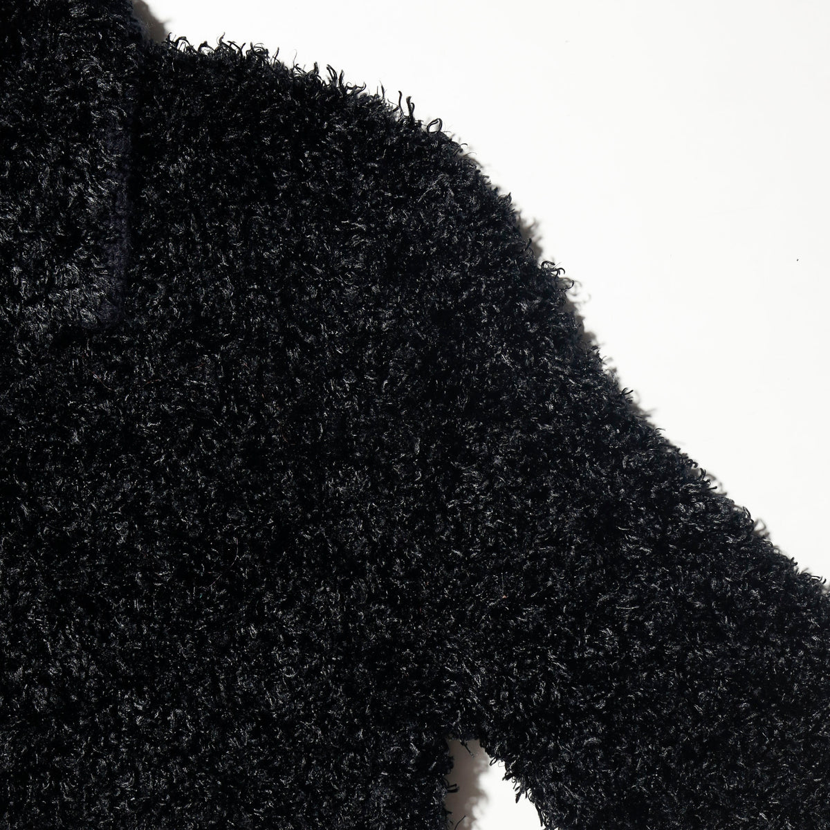 vintage cropped fuzzy knit jacket