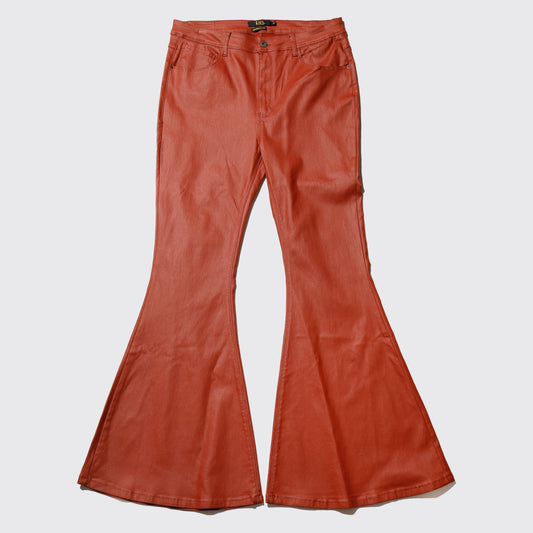 vintage mega flare coating trousers
