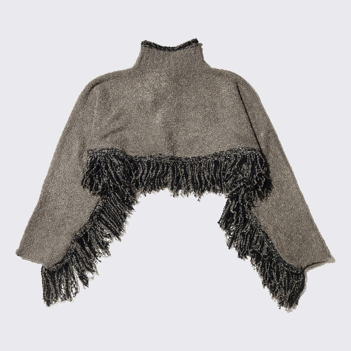 vintage cropped fringe folklore sweater