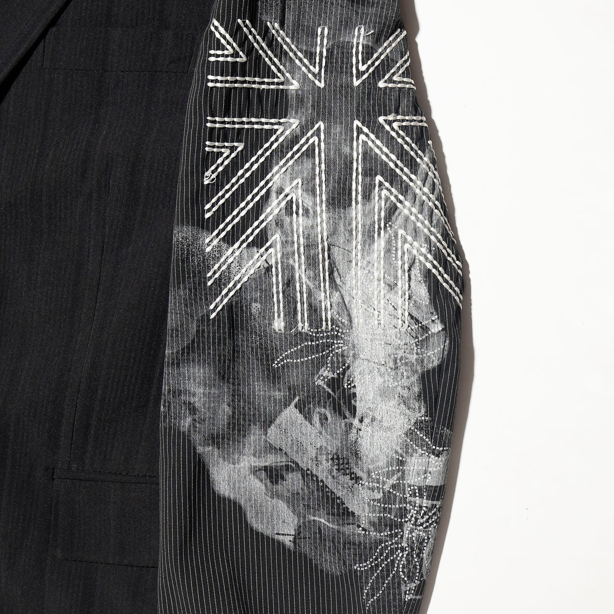 vintage euro alternative stripe tailored jacket