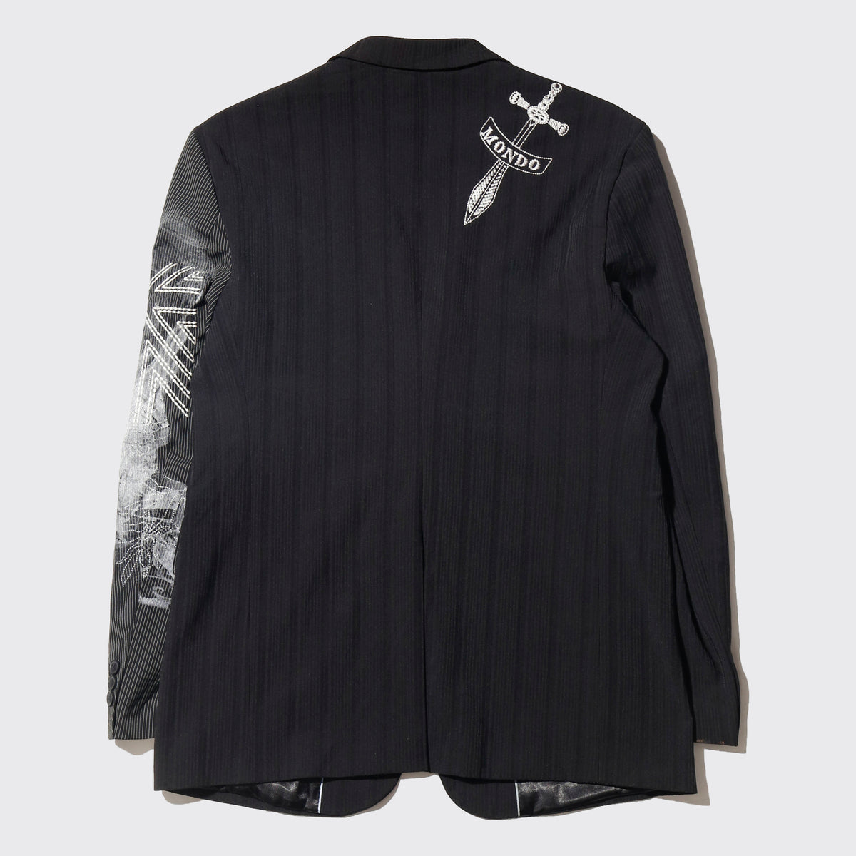 vintage euro alternative stripe tailored jacket