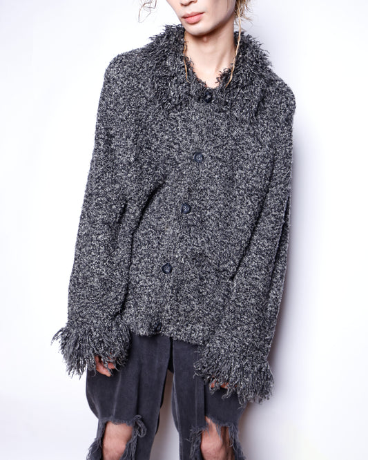 vintage fuzzy knit jacket