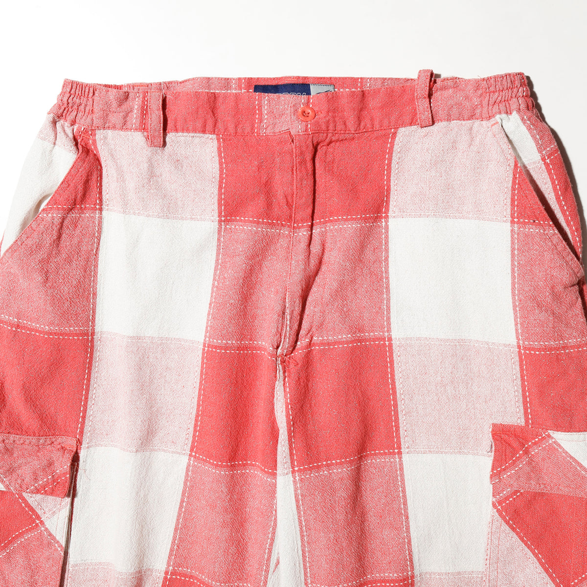 vintage shinny buffalo check cargo shorts