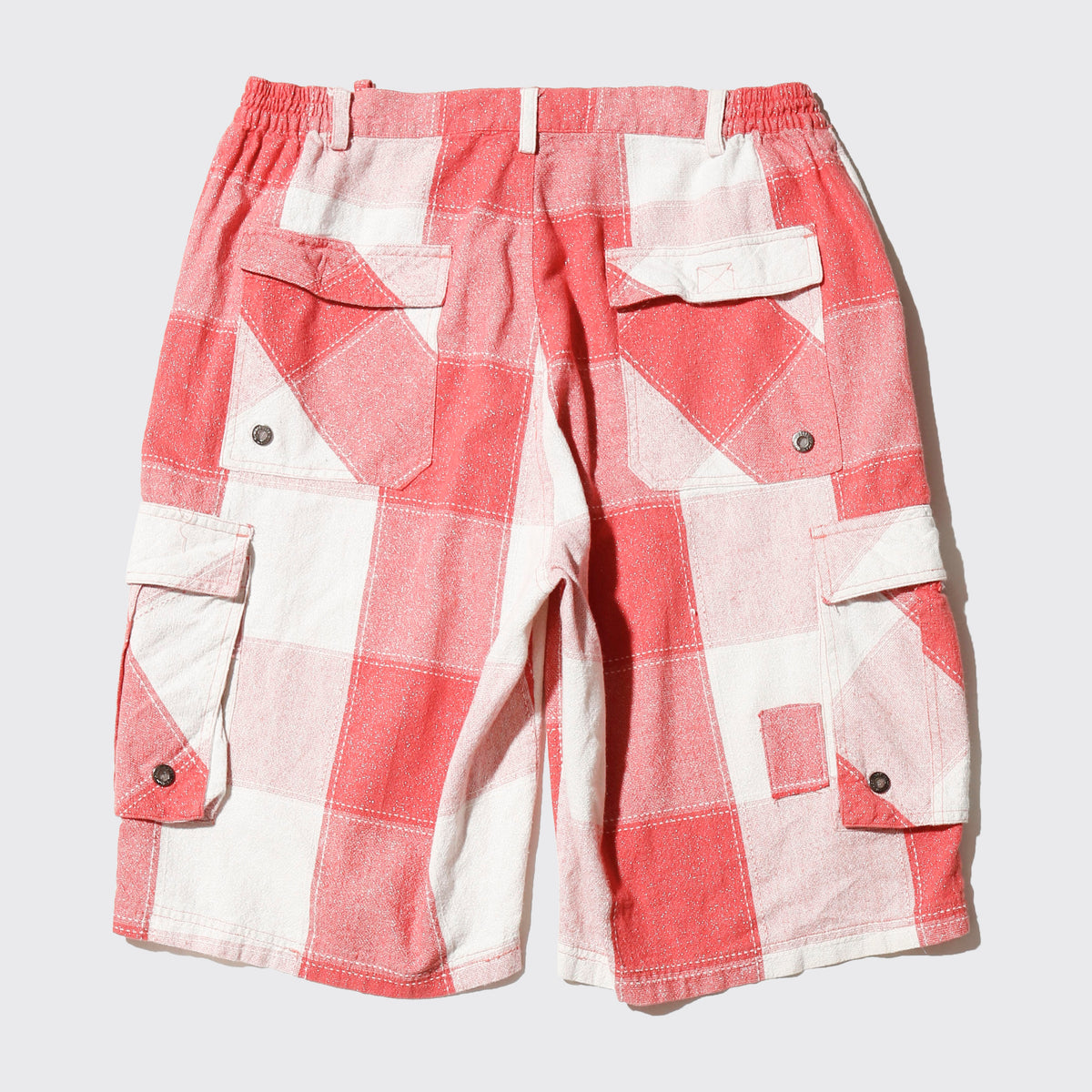 vintage shinny buffalo check cargo shorts