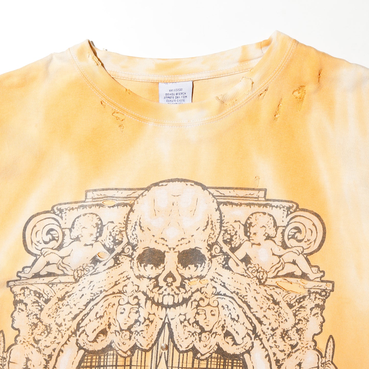 *one-off layered sleeve broken t-shirt