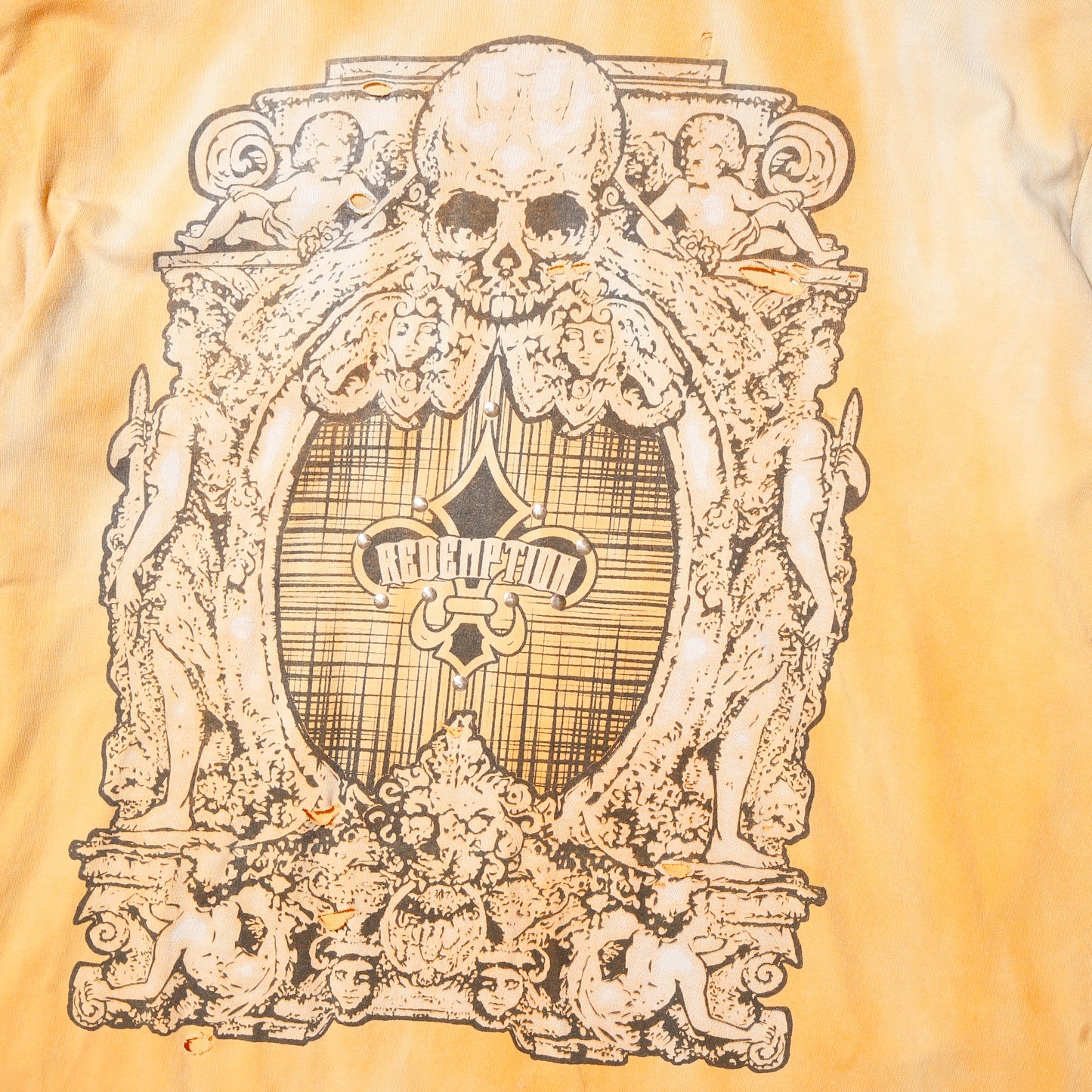 *one-off layered sleeve broken t-shirt