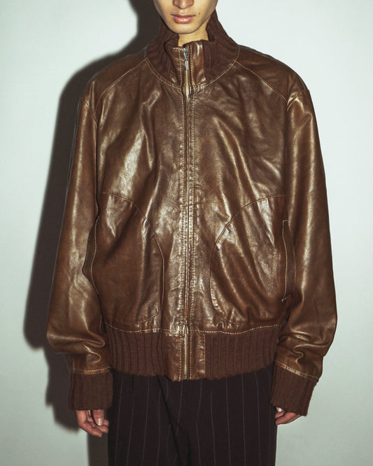 vintage leather tankers jacket