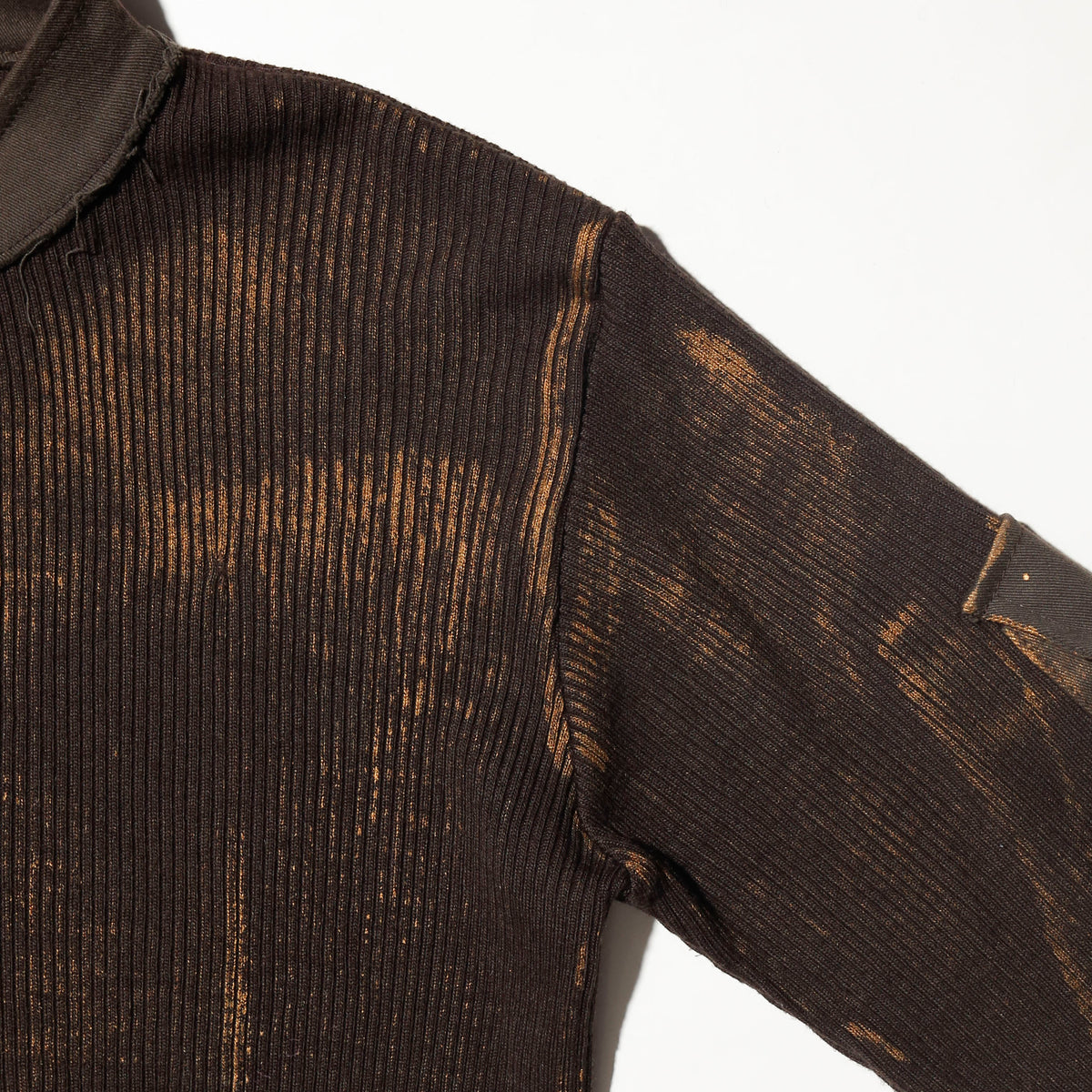 vintage euro distressed rib knit jacket