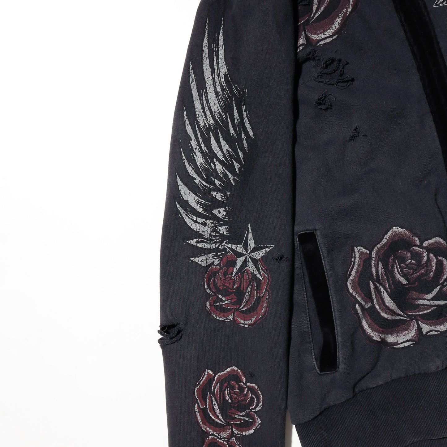 *one-off harley davidson tatoo broken hoodie