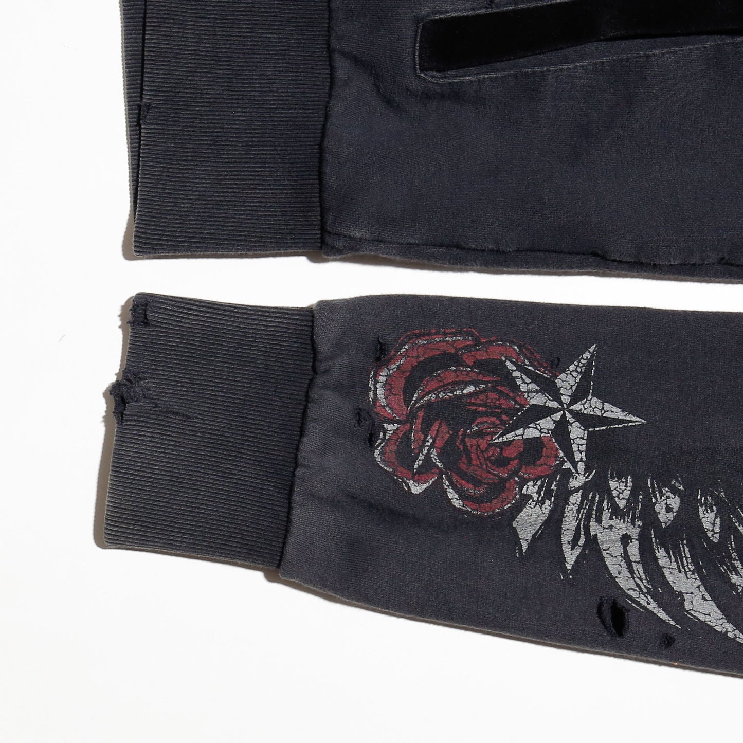 *one-off harley davidson tatoo broken hoodie