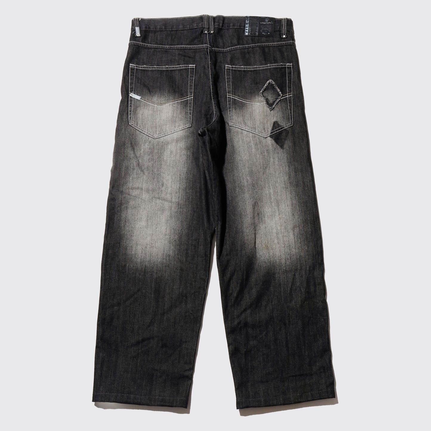 vintage south pole iron cross repaired baggy jeans