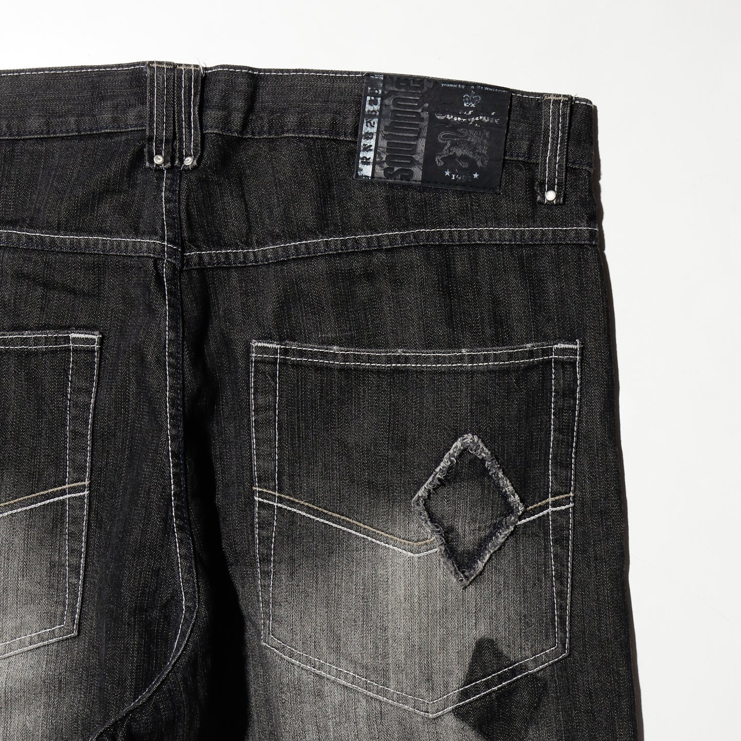 vintage south pole iron cross repaired baggy jeans