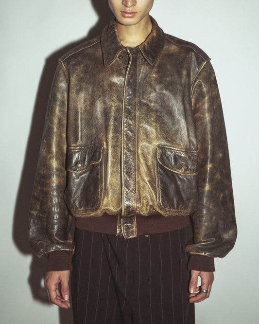 vintage type a-2 leather jacket