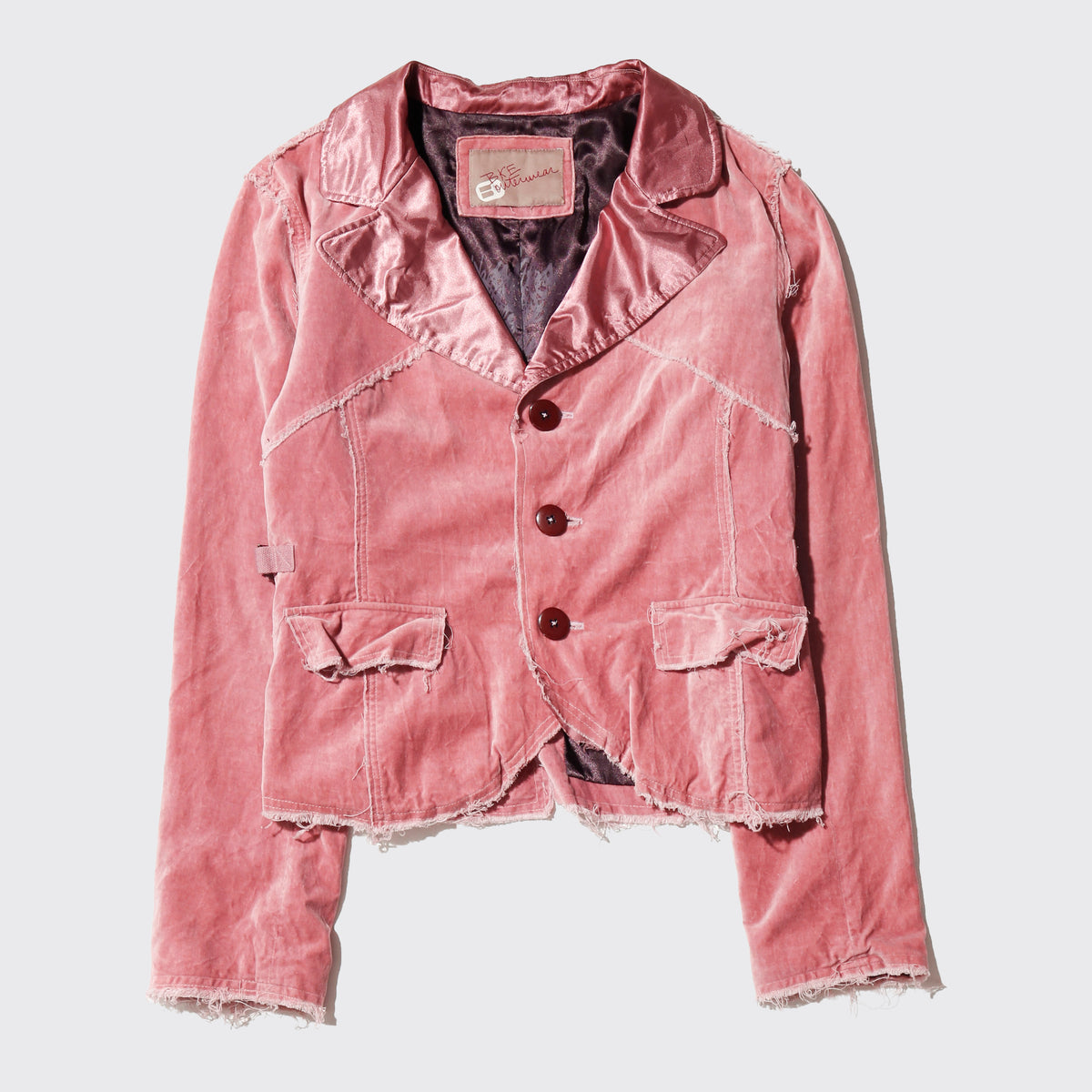 vintage distressed velvet 3b jacket
