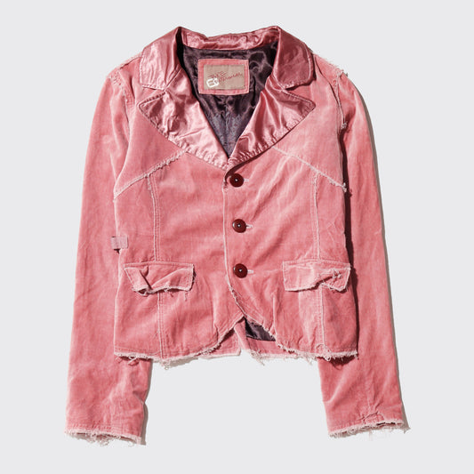 vintage distressed velvet 3b jacket