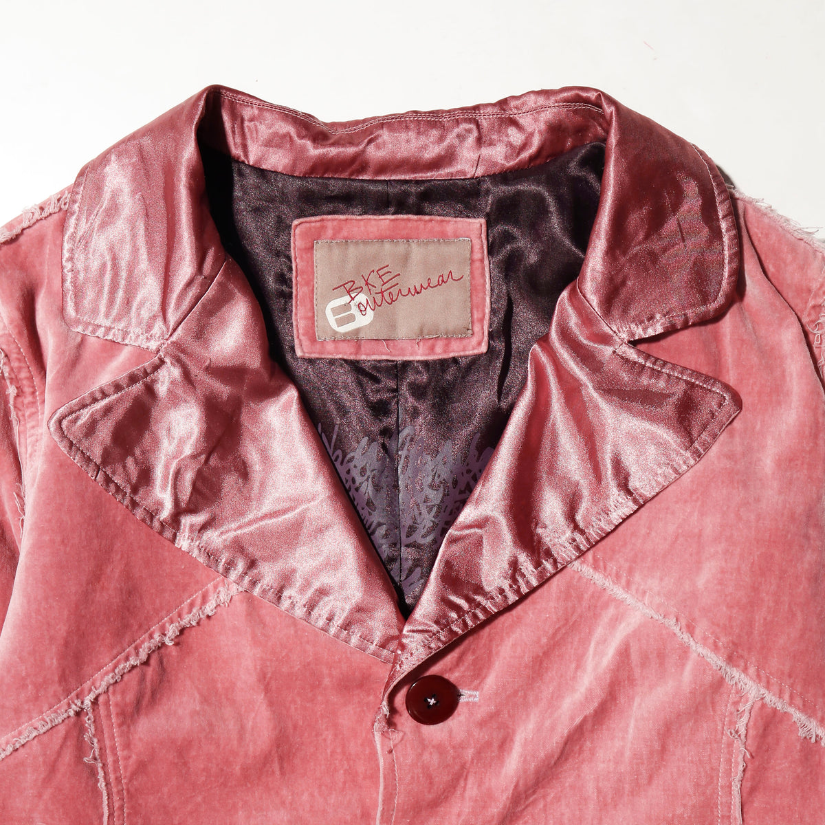 vintage distressed velvet 3b jacket