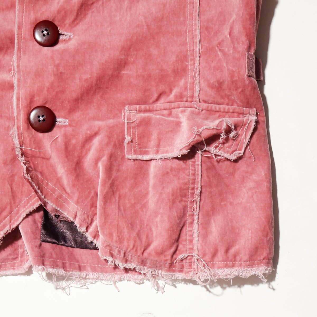 vintage distressed velvet 3b jacket